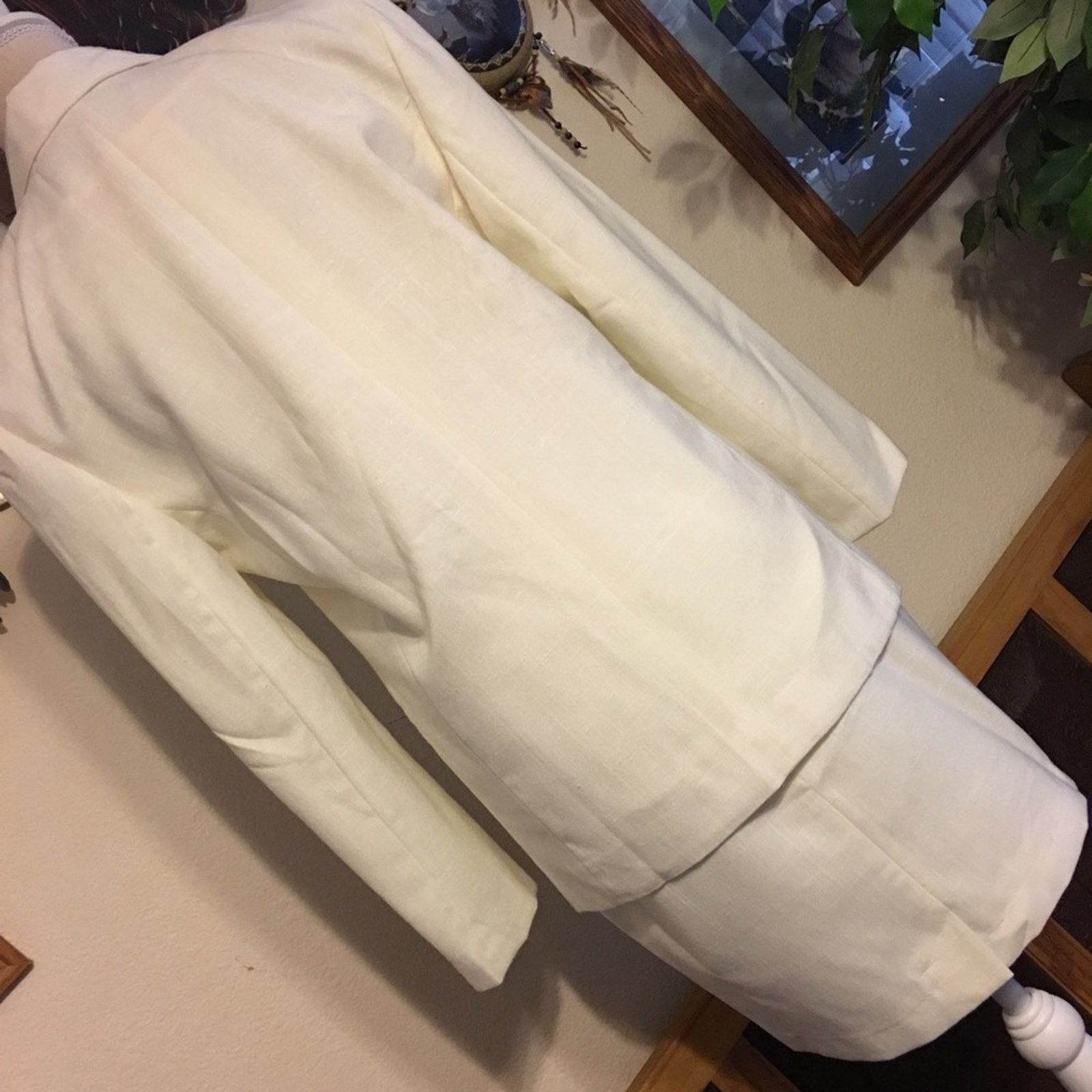 Other Chad Stevens cream jacket skirt and suit set 6P Size M / US 6-8 / IT 42-44 - 4 Thumbnail