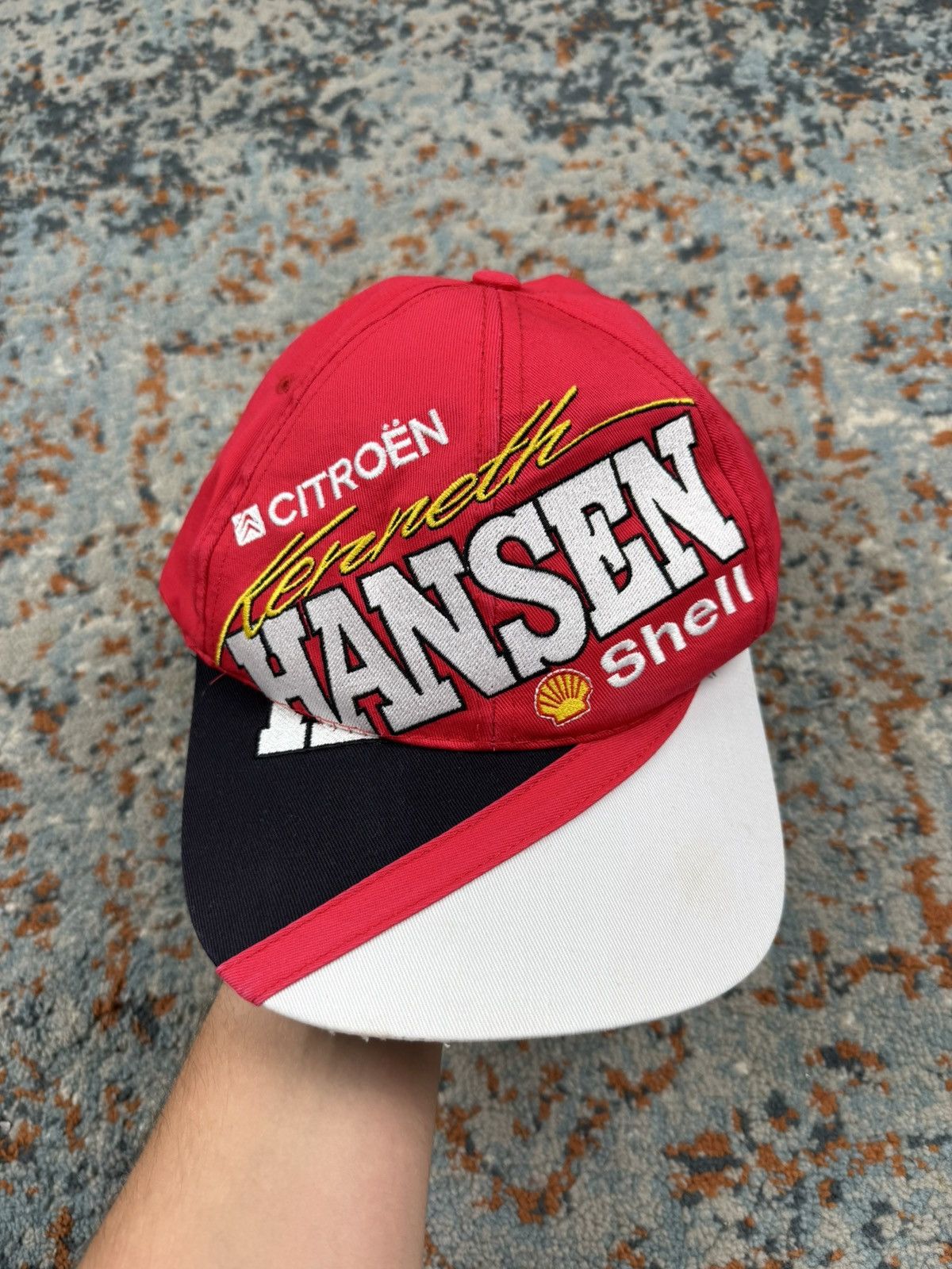 Vintage Vintage 90s Citroen Kenneth Hansen rally racing team hat Size ONE SIZE - 2 Thumbnail