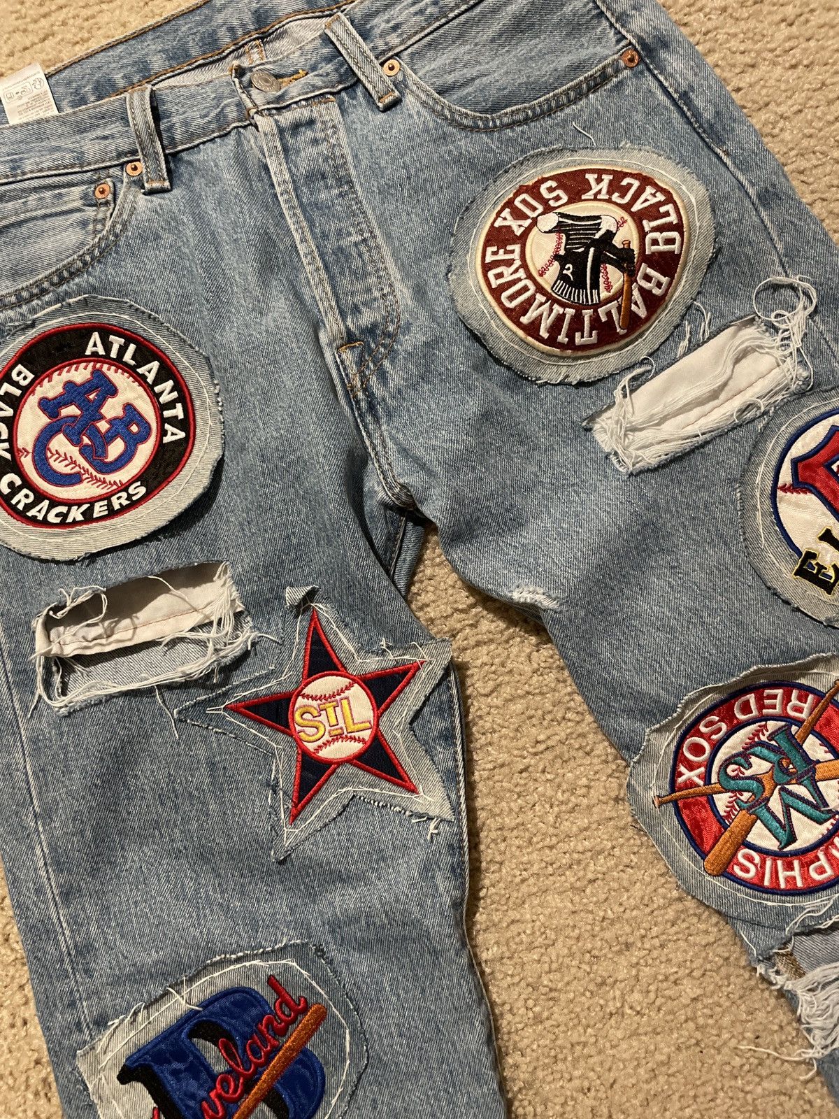 Levi's Levi Jeans Negro League Baseball Patch Work Size US 32 / EU 48 - 3 Thumbnail