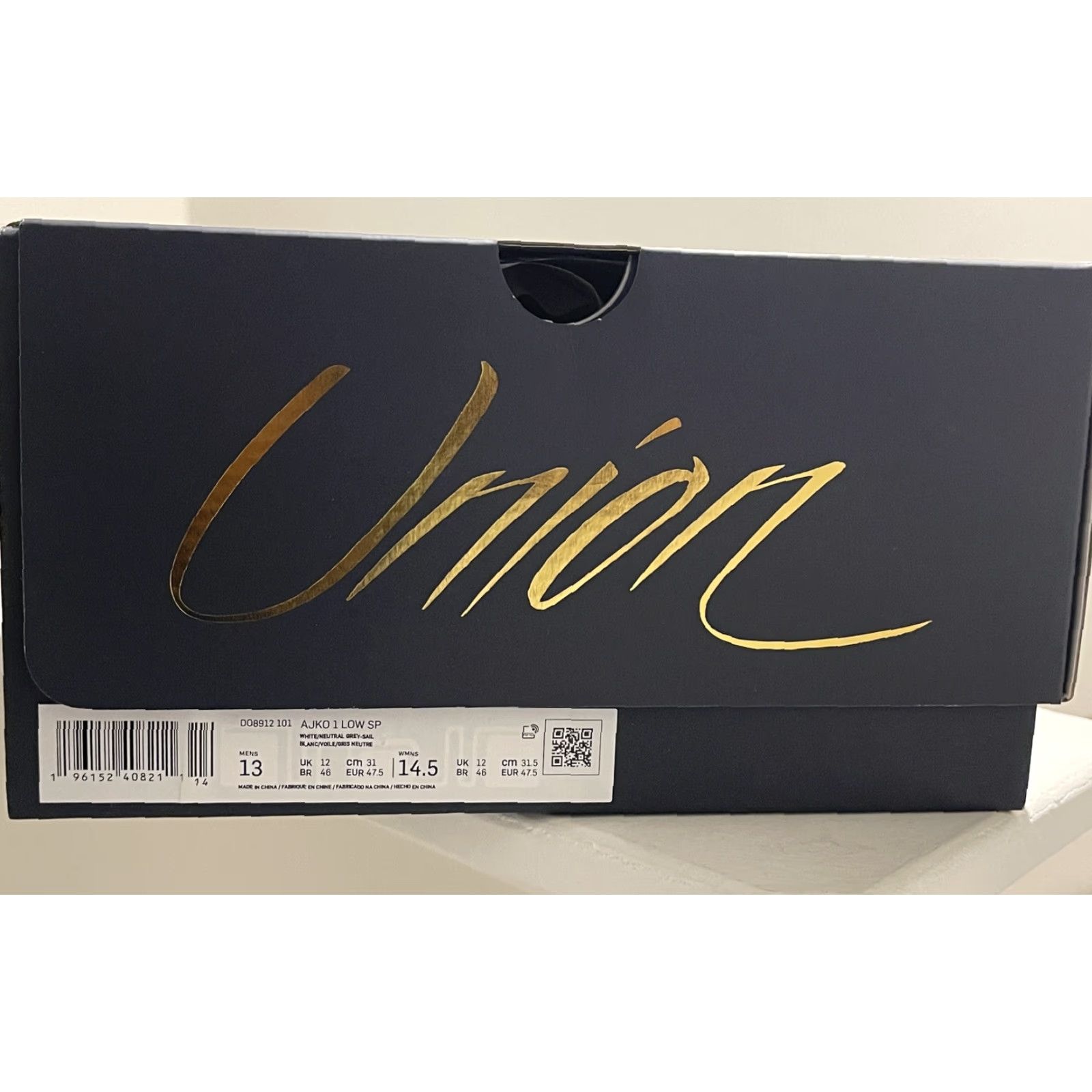 Jordan Brand Union X Air Jordan 1 Retro AJKO Low SP White Grey Sail DO8912-101 Size 13 Size US 13 / EU 46 - 4 Thumbnail
