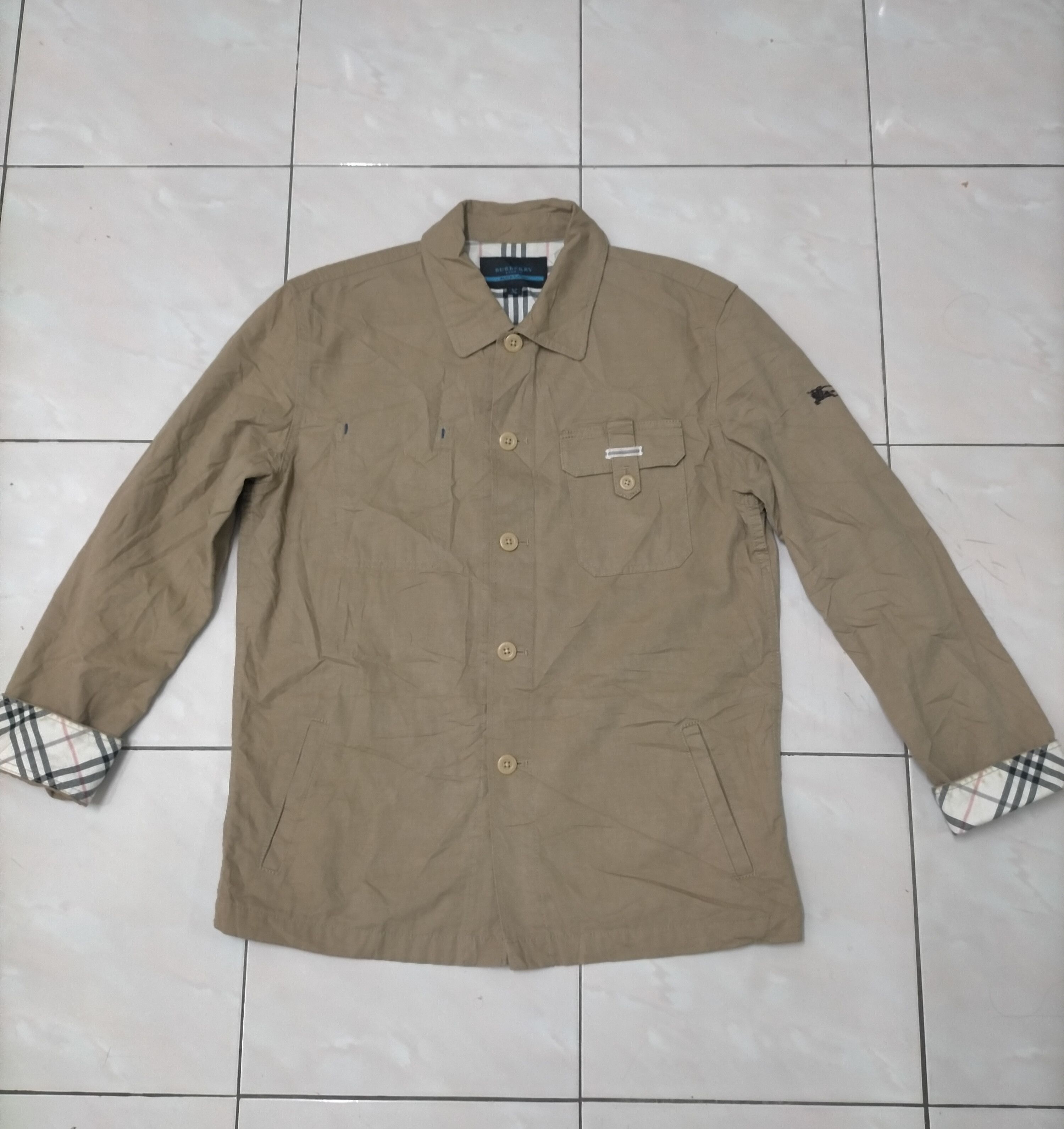 Burberry Burberry Blue Label Work Khaki Shirt Size US M / EU 48-50 / 2 - 2 Thumbnail