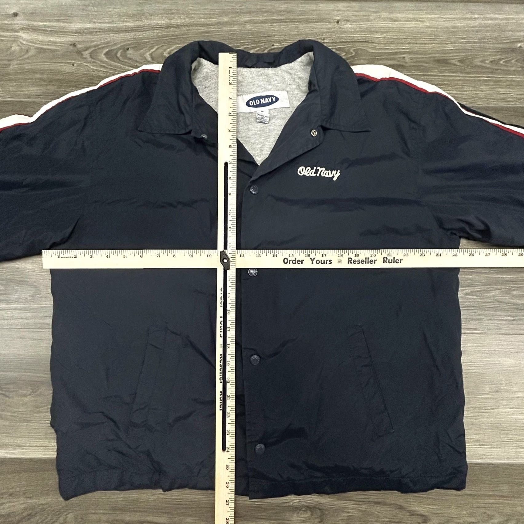 Old Navy Vintage Old Navy Jacket Mens M Blue Snap Front Windbreaker Stitched Chain 80s Retro Casual Size US M / EU 48-50 / 2 - 8 Thumbnail