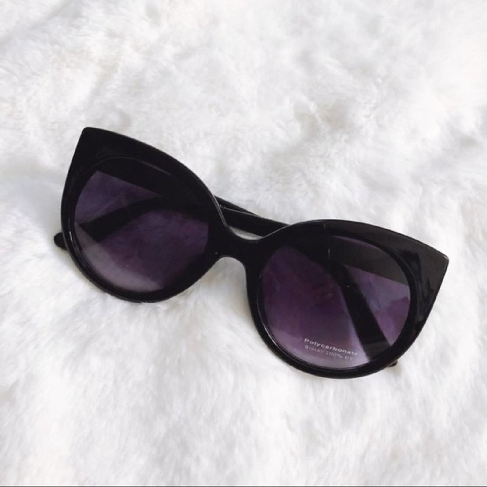 Other Ella Black Cat Eye Ombre Oval Sunglasses Size ONE SIZE - 1 Thumbnail