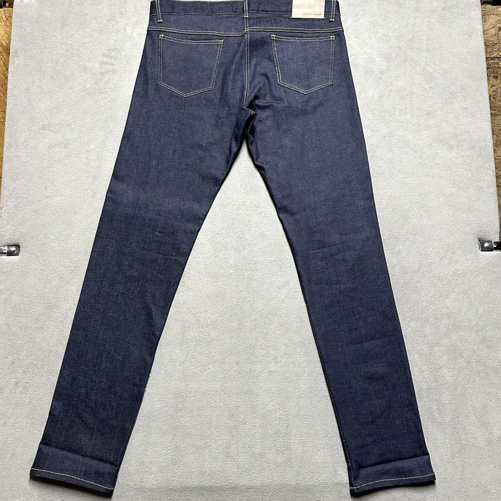Mizzen+Main Mizzen+Main Jeans Mens 36 Blue Dark Wash Denim Stretch Skinny Fit Size US 36 / EU 52 - 2 Thumbnail