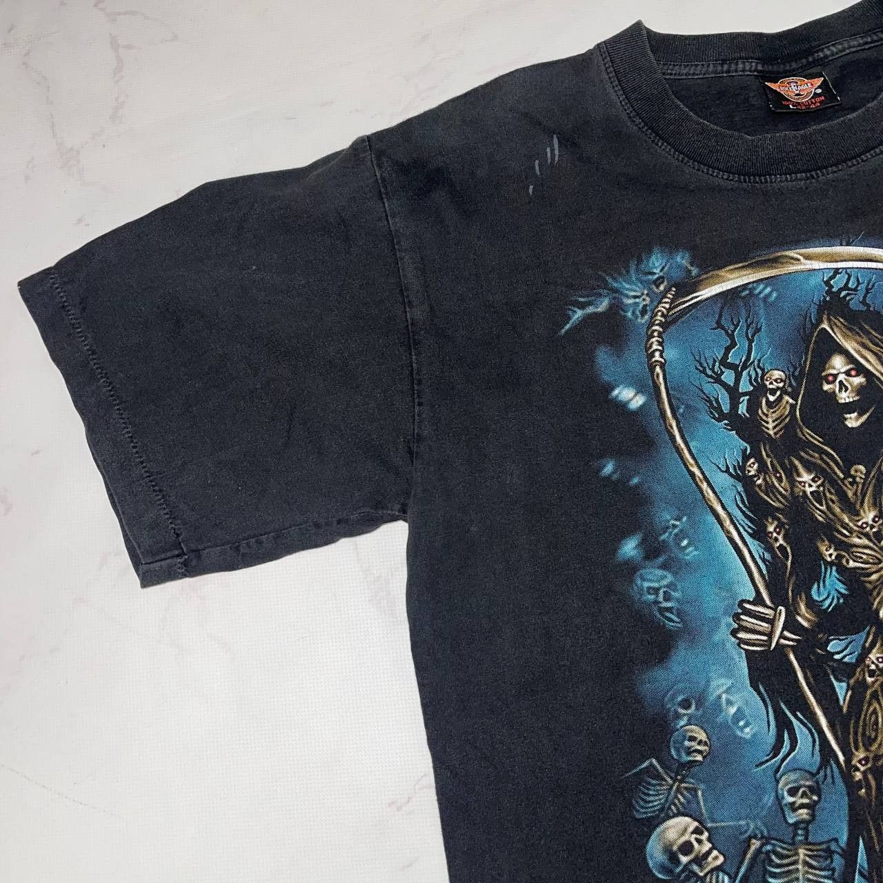 Vintage Vintage Black Grim Reaper 2000s Horror Graphic T Shirt Sz L Size US L / EU 52-54 / 3 - 6 Thumbnail