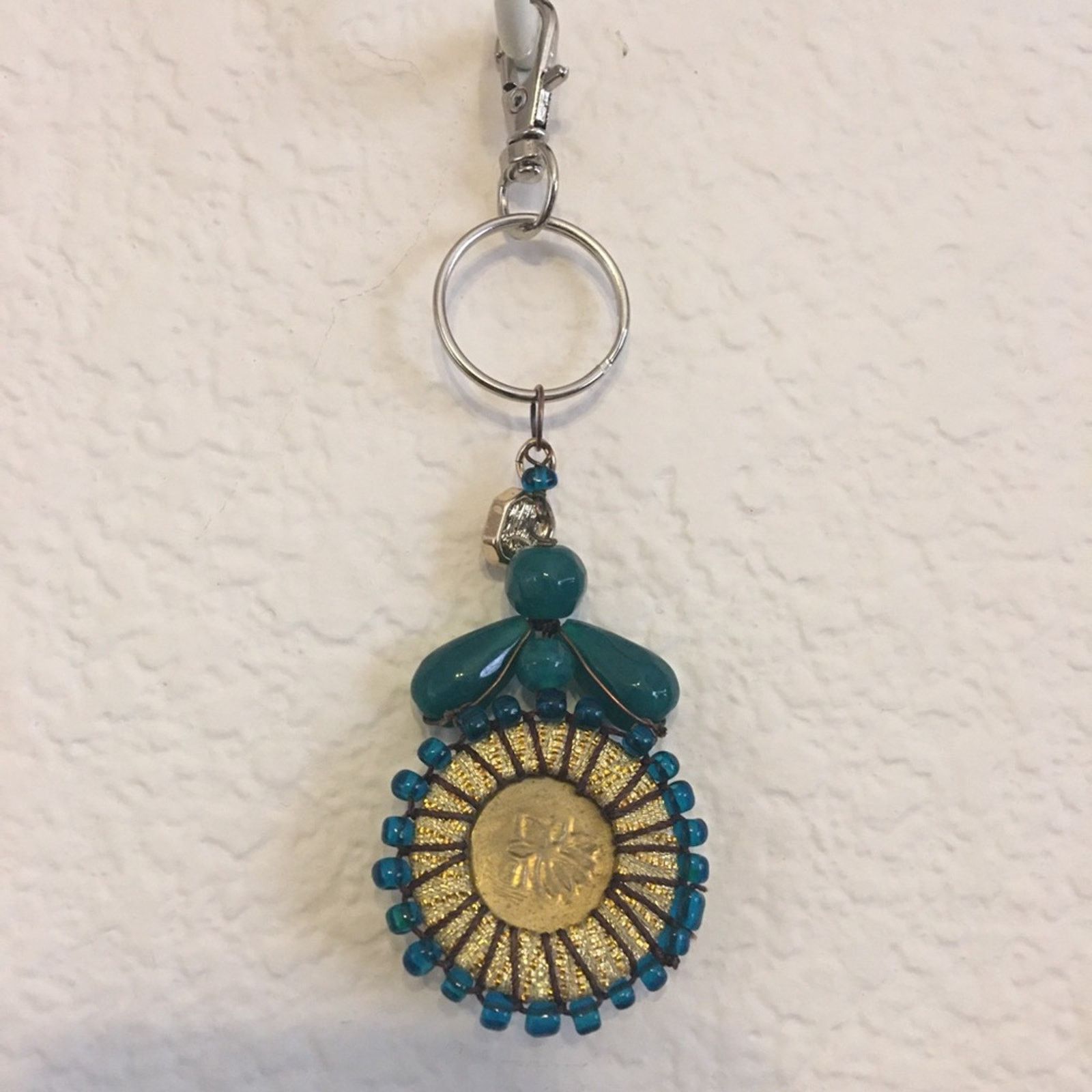 Handmade Vintage repurpose salvaged estate gem keychain Size ONE SIZE - 2 Thumbnail