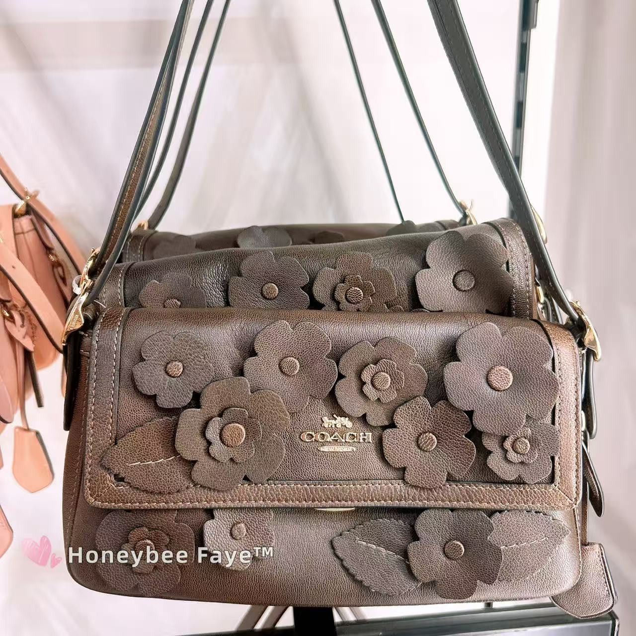 Coach Etta Small Flap Shoulder Bag With Floral Applique CDY43 Size ONE SIZE - 2 Thumbnail