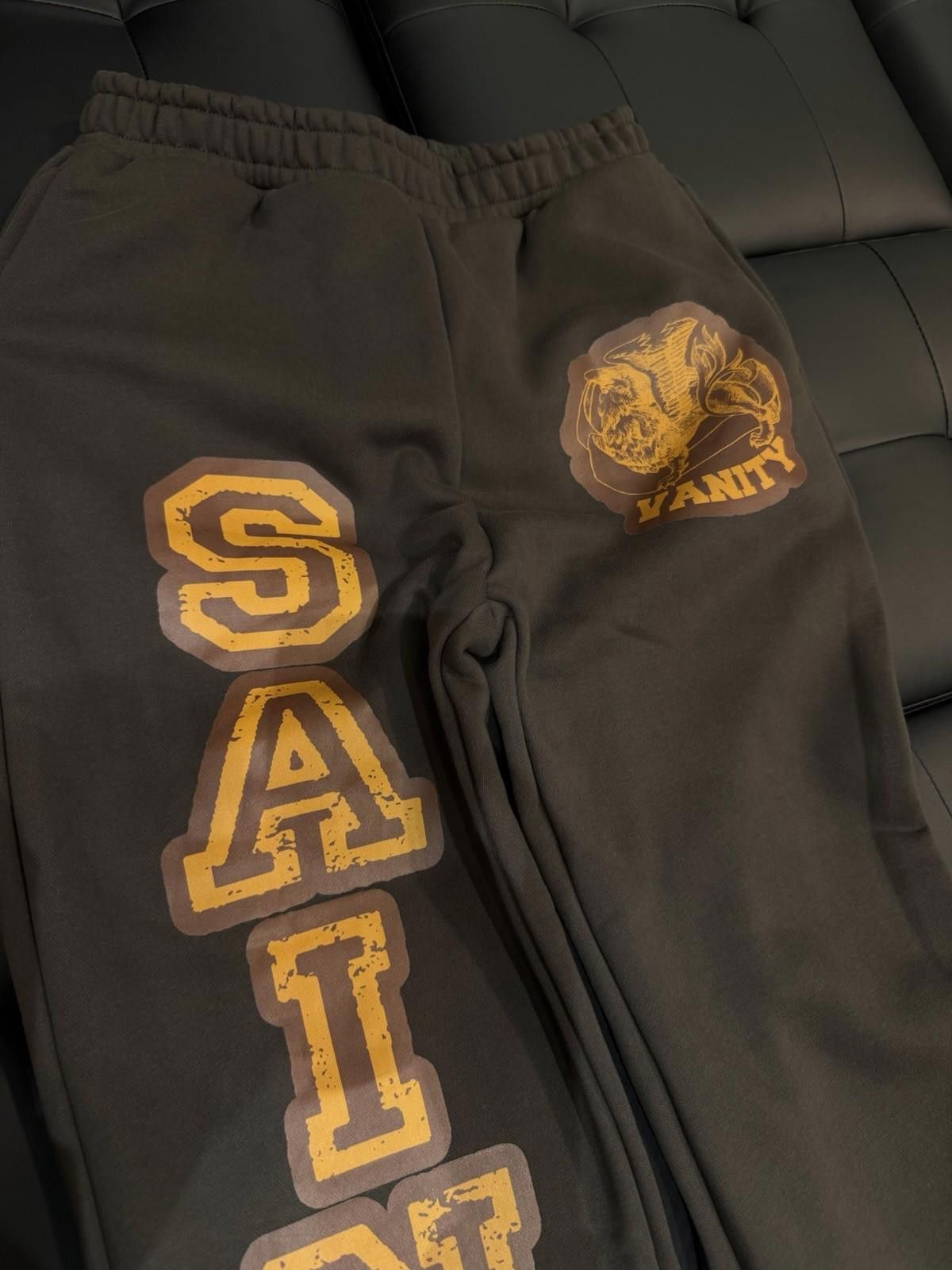 Saint Vanity Size Large - Saint Vanity Varsity Sweatpants Grey NEW Size US 34 / EU 50 - 7 Thumbnail