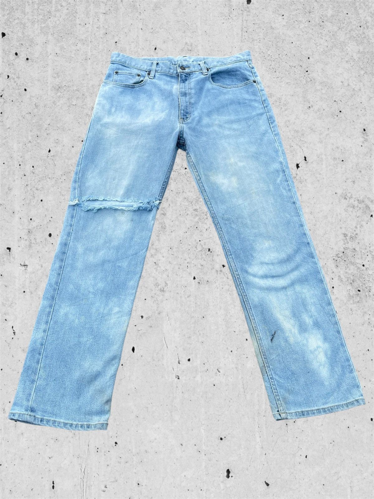 Japanese Brand 🔥 Japanese Brands Light Blue Distressed Denim W33🔥 Size US 33 - 5 Thumbnail