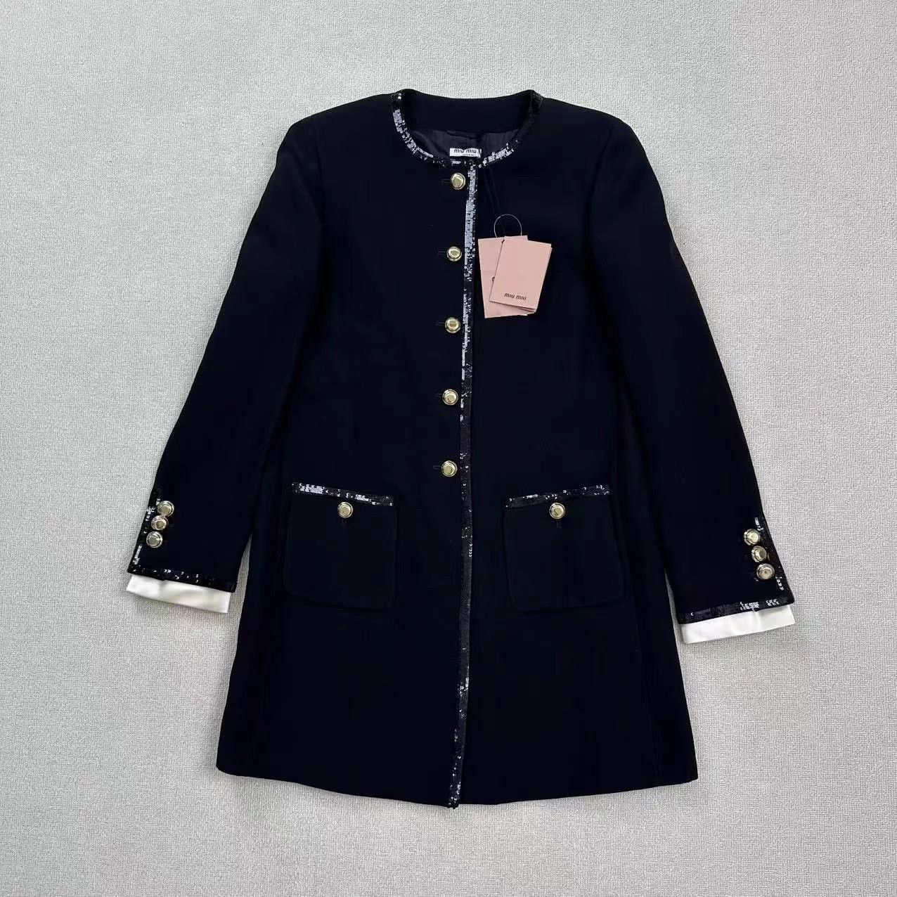 Miu Miu MIU MIU New Sequined Midi Coat 40 Size M / US 6-8 / IT 42-44 - 1 Thumbnail