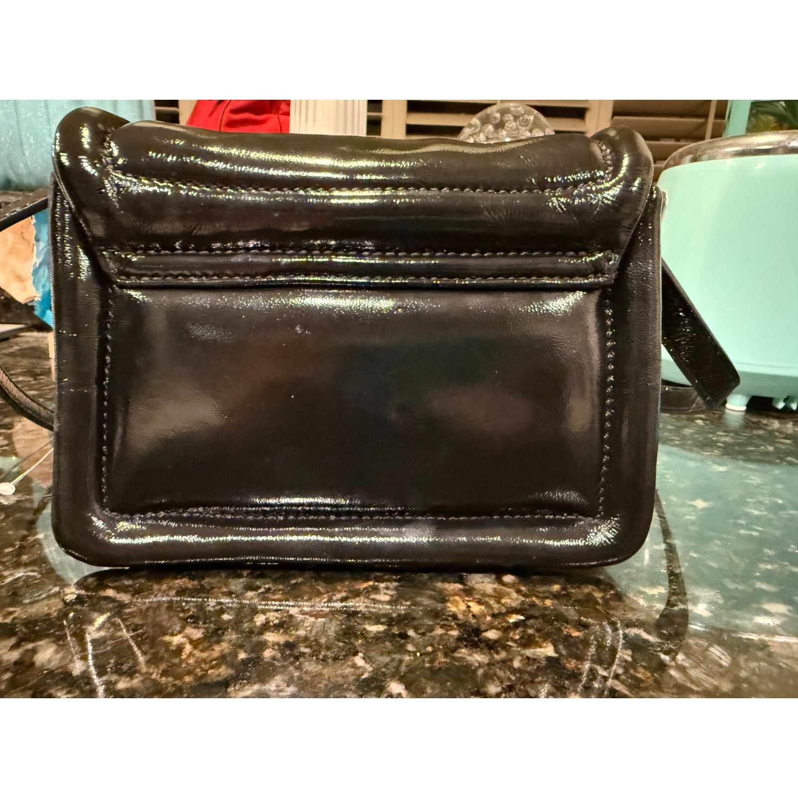 Moschino Moschino Milano M Logo Patent Leather Crossbody Bag Black .. Size ONE SIZE - 6 Thumbnail
