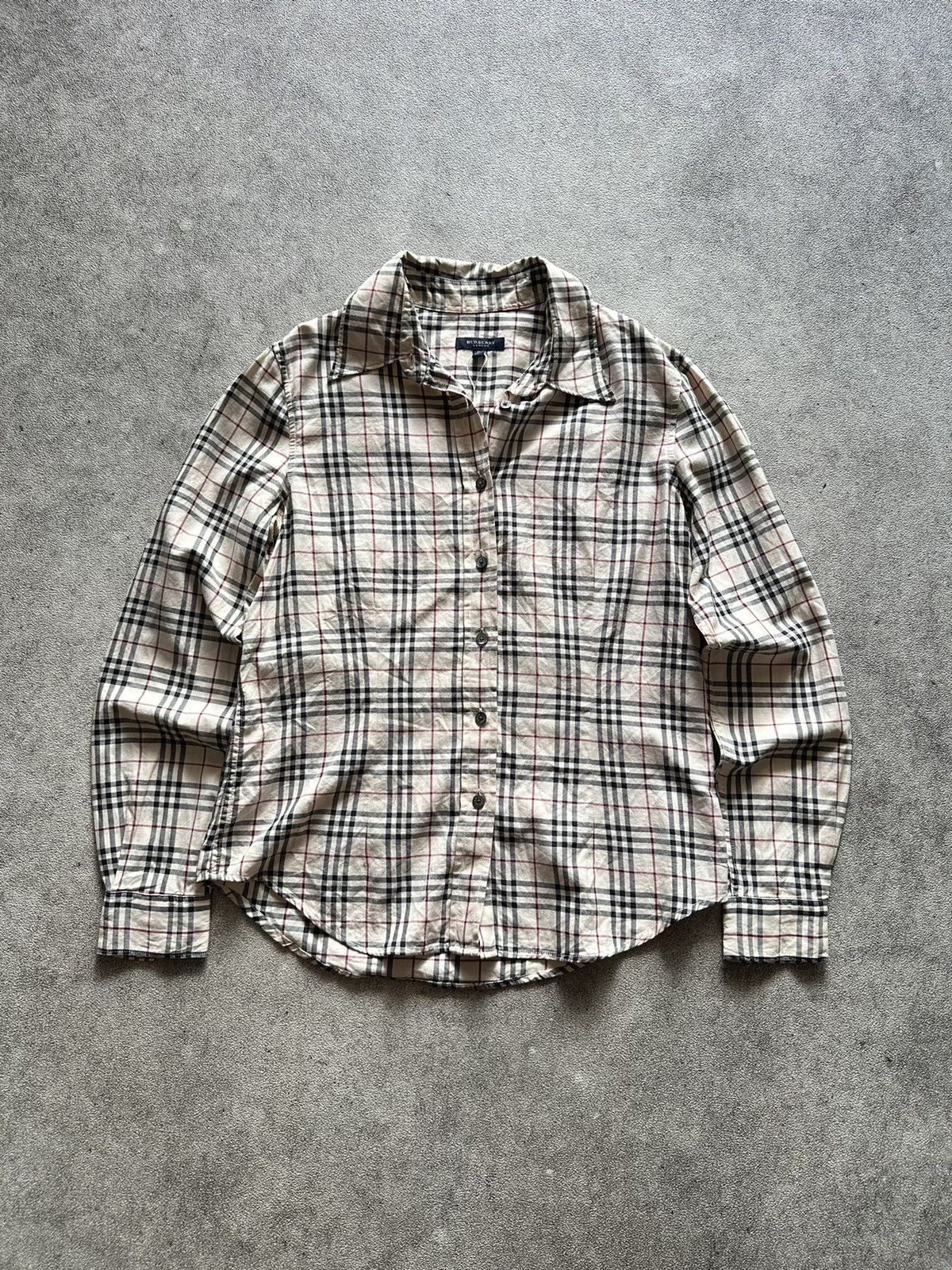 Burberry 90s Vintage Burberry London Made in UK Nova Check Button Up Size M / US 6-8 / IT 42-44 - 1 Thumbnail