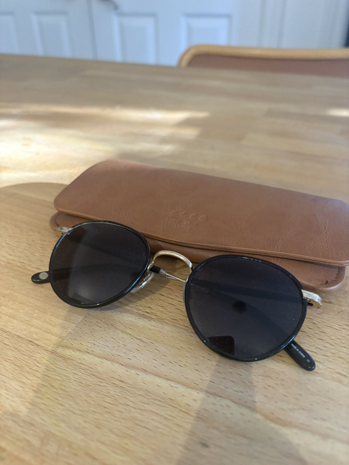 Garrett Leight Garrett Leight California black and gold Wilson Size ONE SIZE - 1 Thumbnail