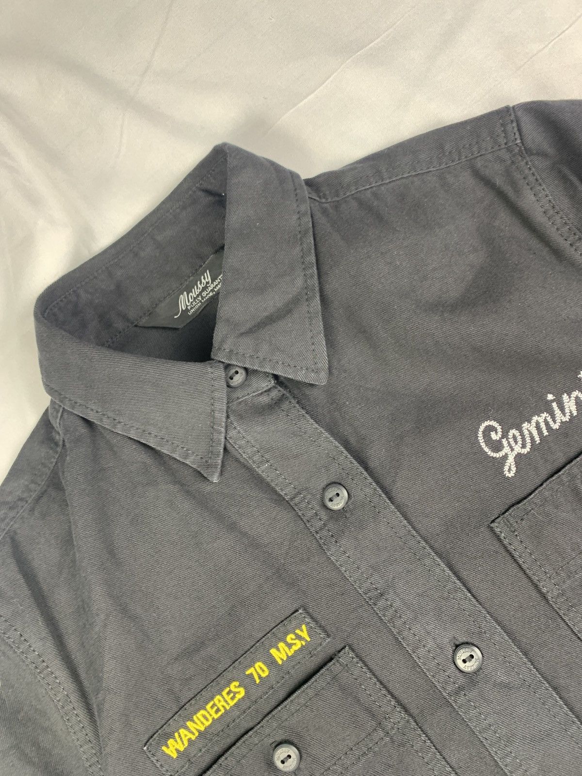 MOUSSY Moussy Japan Black Gemini Embroidered Work Shirt Size S / US 4 / IT 40 - 8 Thumbnail