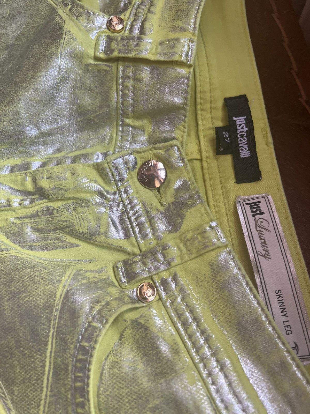 Just Cavalli Just Cavalli Neon Green Skinny Pants Size 27" / US 4 / IT 40 - 6 Thumbnail