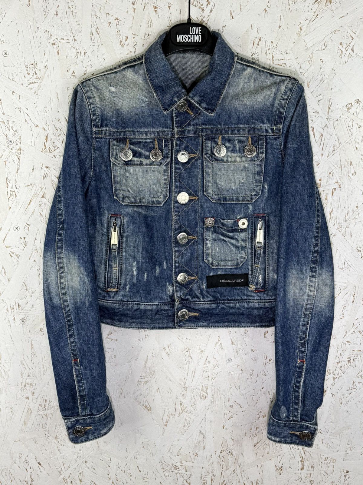 Dsquared2 00s Vintage Dsquared2 Archive Denim Jacket Blue Size ~M Size M / US 6-8 / IT 42-44 - 1 Thumbnail