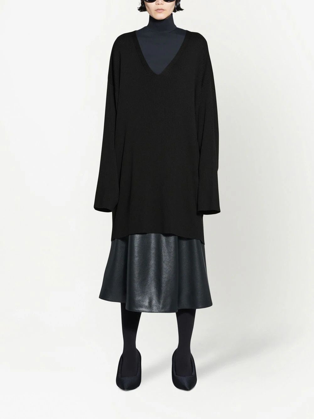 Balenciaga o1in1g1024 Vareuse Sweater in Black Size XS / US 0-2 / IT 36-38 - 2 Thumbnail