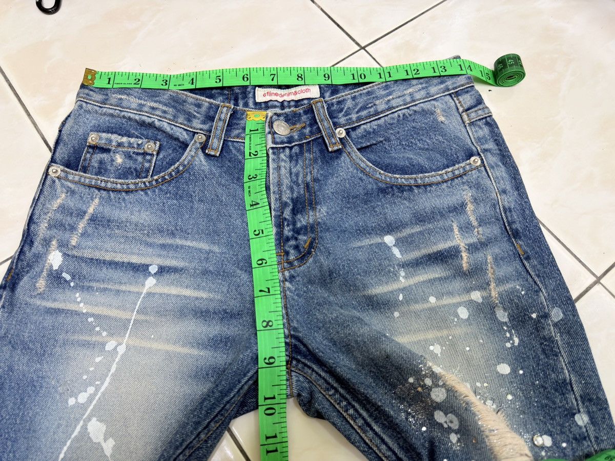 Hysteric Glamour Flared CFLINE Paint Splash Glitter Distress Low Rise Denim Size US 27 - 15 Thumbnail