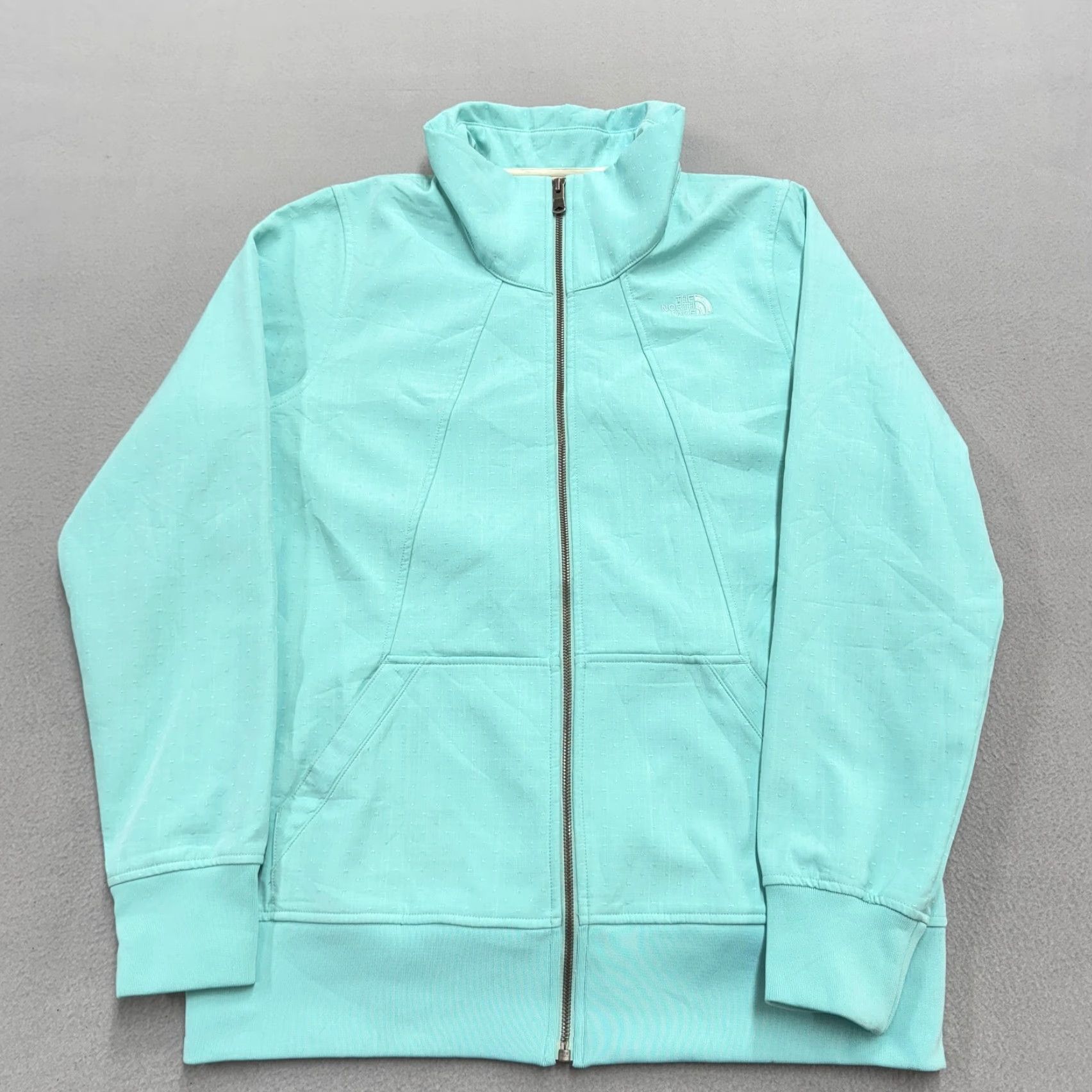 The North Face The North Face Jacket Womens L Aqua Full Zip Lined Outdoor Hiking Green Polyester Lightweight Zip Pockets Casual Travel Mens Womens? Size L / US 10 / IT 46 - 2 Thumbnail