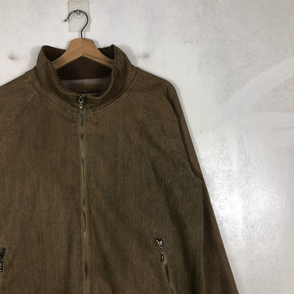 Japanese Brand 📌VINTAGE BOMBER JACKET BIKER HIGH COLLAR LENS CONCAVE Size US M / EU 48-50 / 2 - 8 Thumbnail