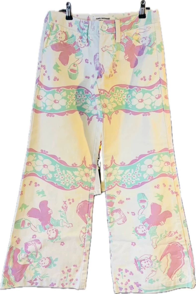 Junya Watanabe Junya Watanabe 2002 SS Floral Flare Pants Size 26" / US 2 / IT 38 - 1 Thumbnail