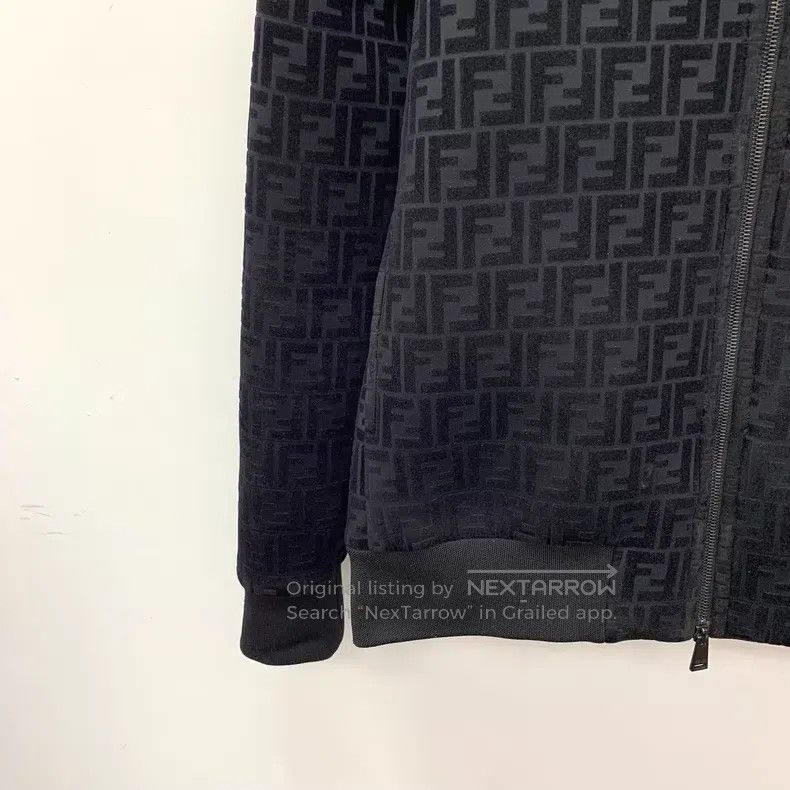 Fendi Fendi Black Classic Double F Full Print Hooded Zip-up Long Size US S / EU 44-46 / 1 - 4 Thumbnail