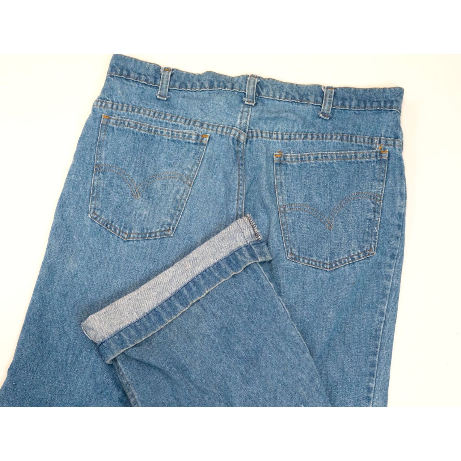 Levi's VINTAGE Levi's 501 Orange Tab True VTG Denim Jeans 33x30 Bell Bottom 70s 646 RARE ERROR Size US 33 - 6 Thumbnail