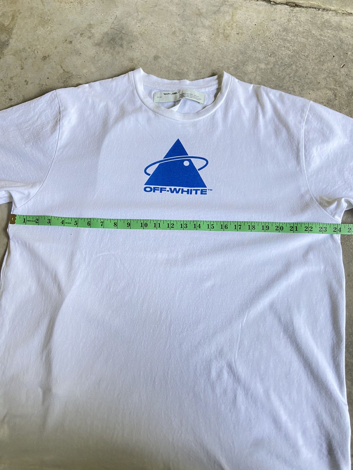 Off-White × Virgil Abloh Off-White Triangle Planet Oversized Blue/White Size US XS / EU 42 / 0 - 4 Thumbnail