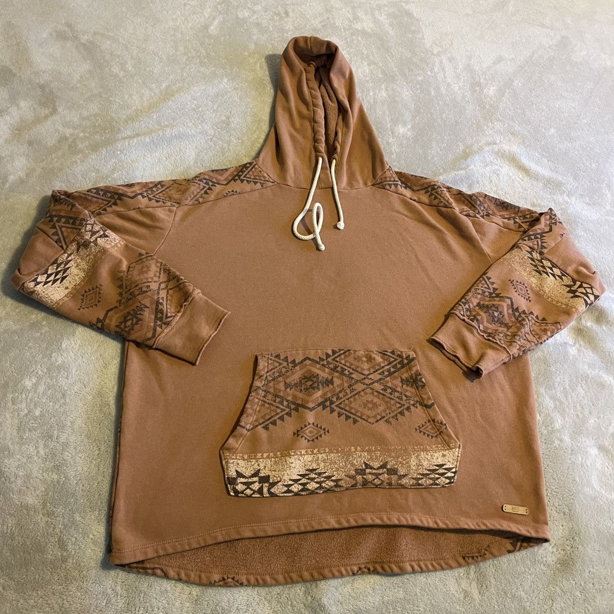 BKE BKE Hoodie Women Medium Brown Aztec Sweatshirt Sweater Size M / US 6-8 / IT 42-44 - 1 Thumbnail