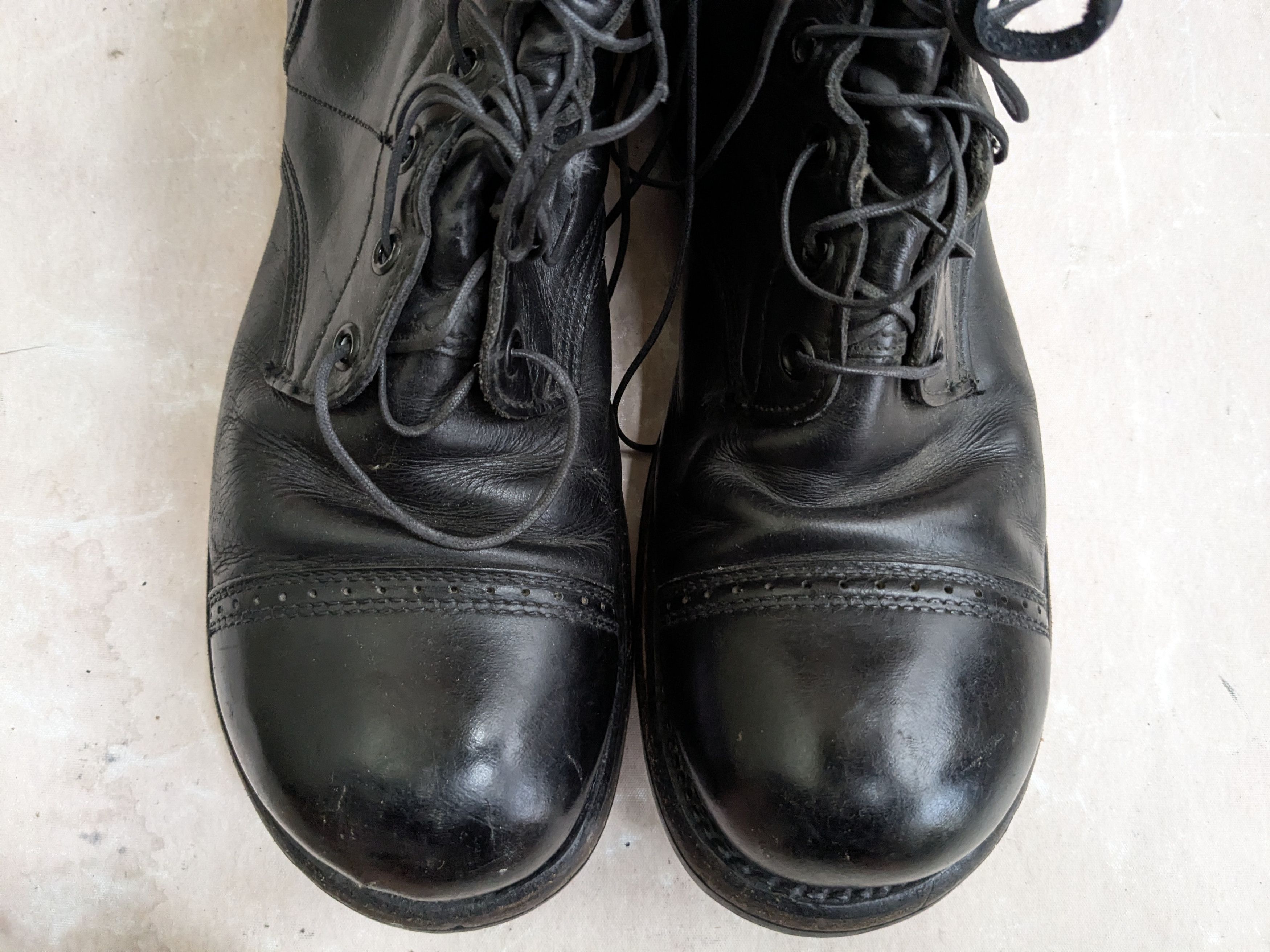 Genuine Leather Corcoran Combat Boots Black 10 D Leather USA Vintage Size US 10 / EU 43 - 3 Thumbnail