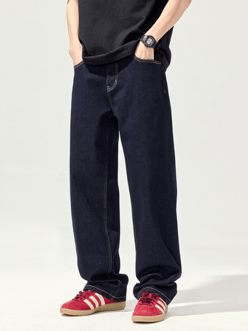 Japanese Brand × Jean Men's trendy high street washed stretch straight jeans Size US 32 / EU 48 - 3 Thumbnail