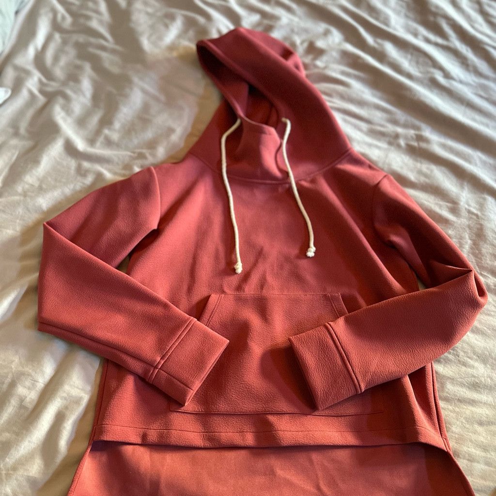 Zara Jo-Jo-z Rosewood Structured Mock Neck Hoodie Size S / US 4 / IT 40 - 2 Thumbnail