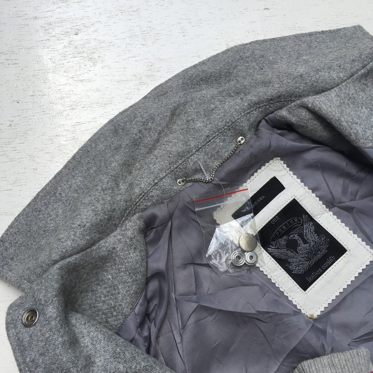 Diesel × Vintage FINAL DROP ‼️ Women Diesel Varsity Jacket Leather Sleeve Size M / US 6-8 / IT 42-44 - 11 Thumbnail