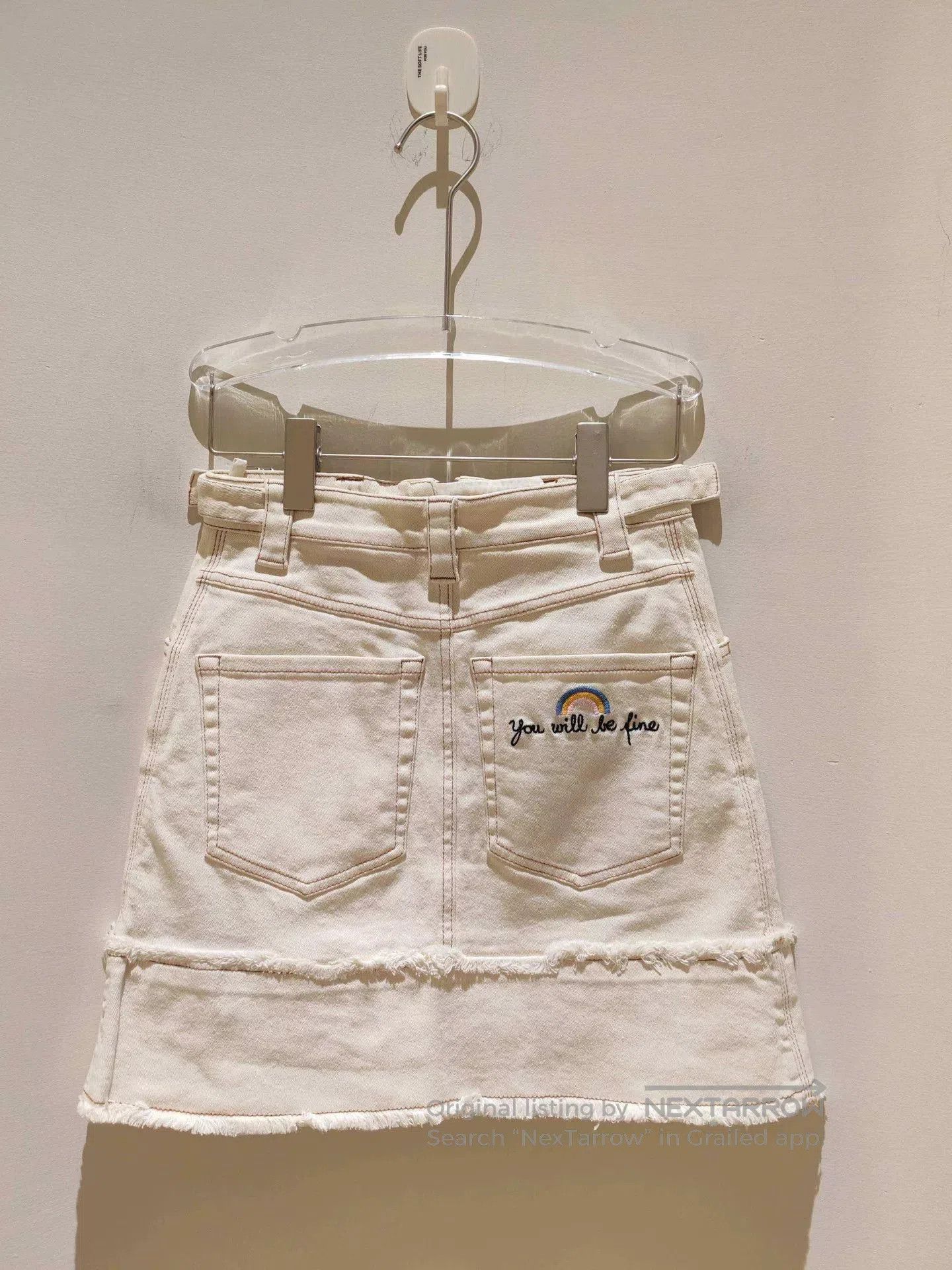 Miu Miu MIUMIU White Denim Skirt. Size 28" / US 6 / IT 42 - 2 Thumbnail
