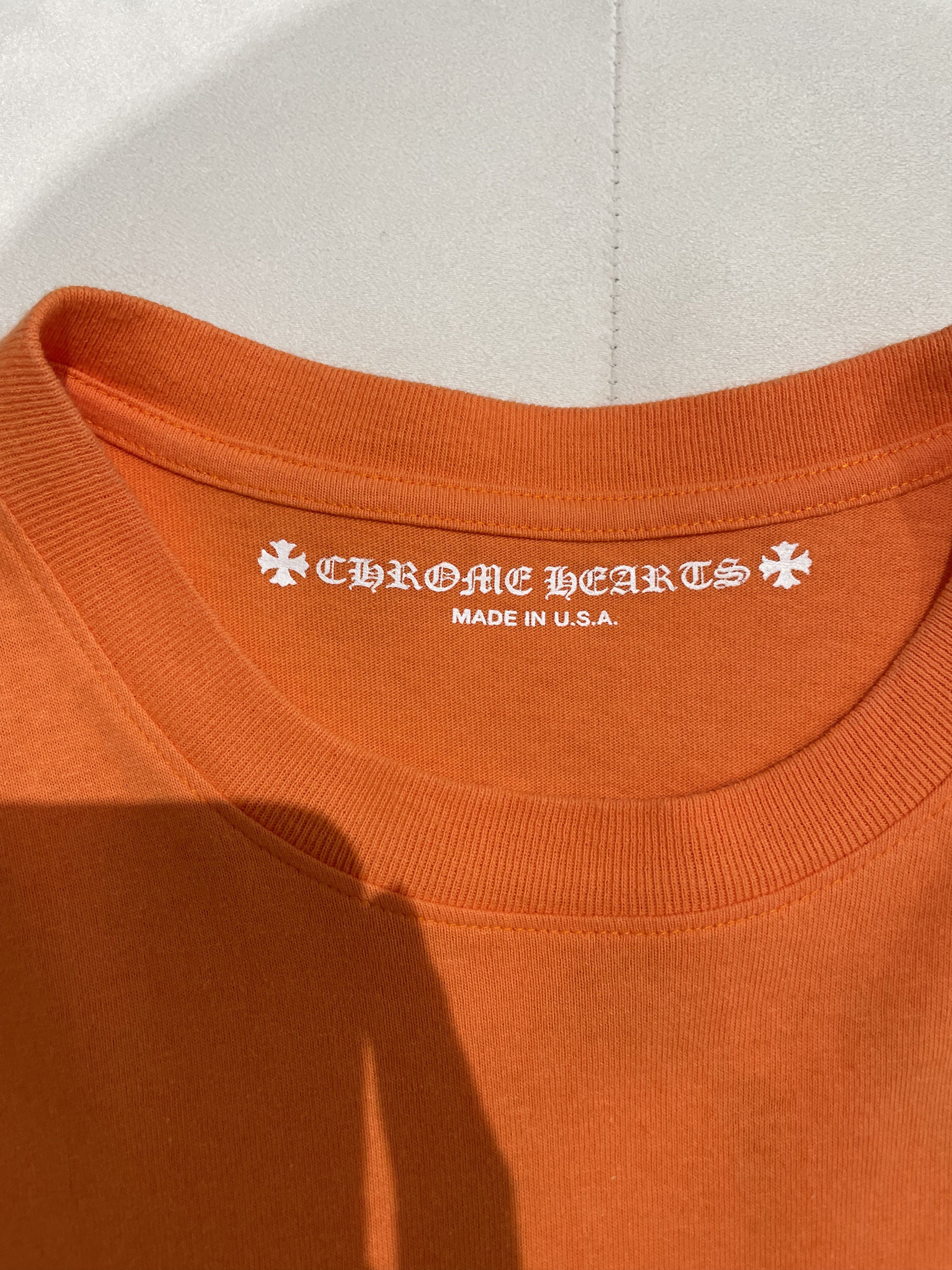 Chrome Hearts Matty Boy Orange Long Sleeve T-Shirt Tee