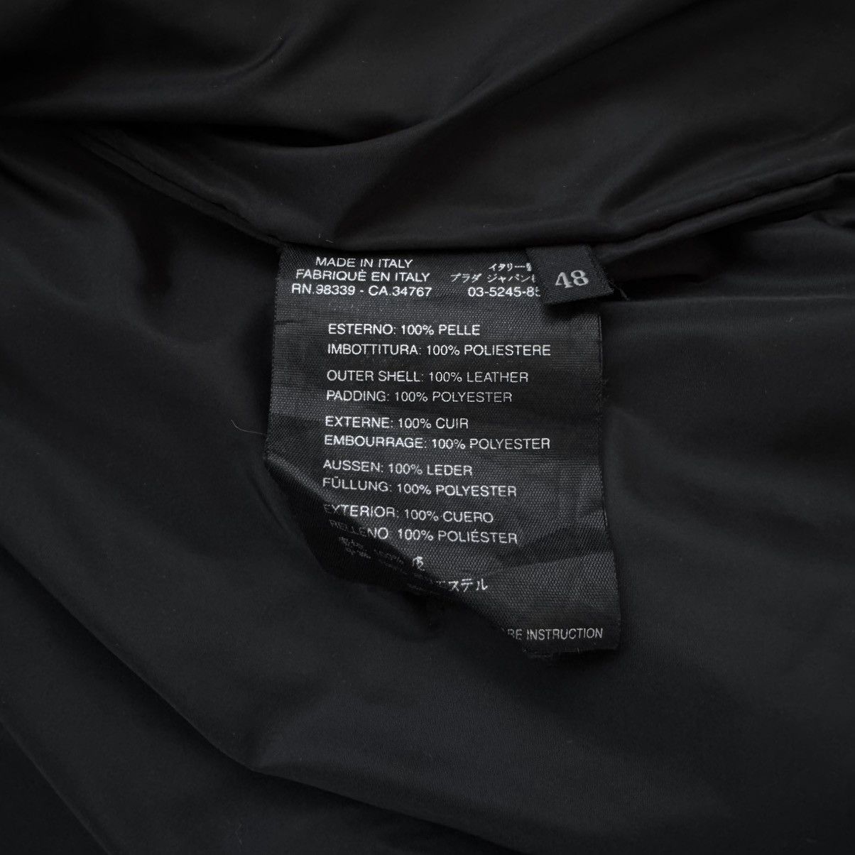 Prada Prada 2000’s Black Deer Leather Insulated Overcoat Size US M / EU 48-50 / 2 - 11 Thumbnail