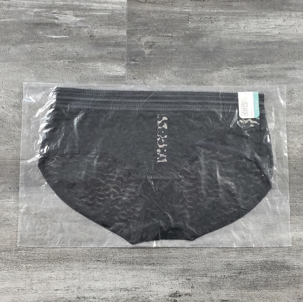 Designer Black Laced Hipster Gilligan & O'Malley Panty Size ONE SIZE - 3 Thumbnail