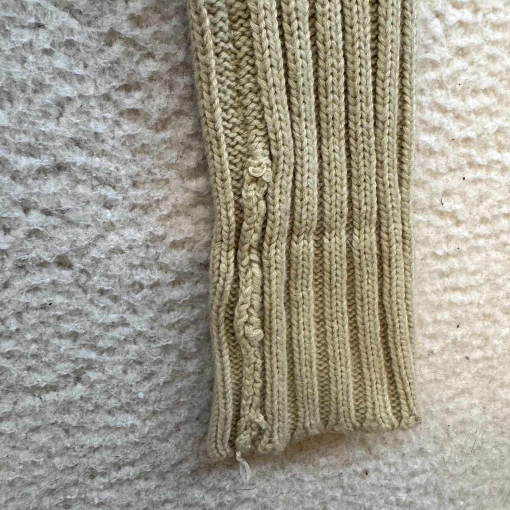 Vintage VINTAGE Y2K Crop Sweater Hoodie Large L Beige Cable Knit Boho Grunge No Boundaries Shirt Womens Size L / US 10 / IT 46 - 6 Thumbnail