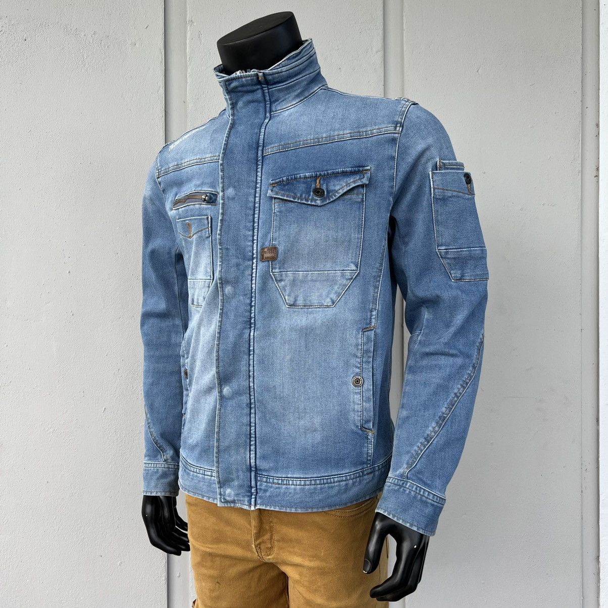 Japanese Brand I'z FRONTIER Stretch Denim Jacket Size US L / EU 52-54 / 3 - 3 Thumbnail