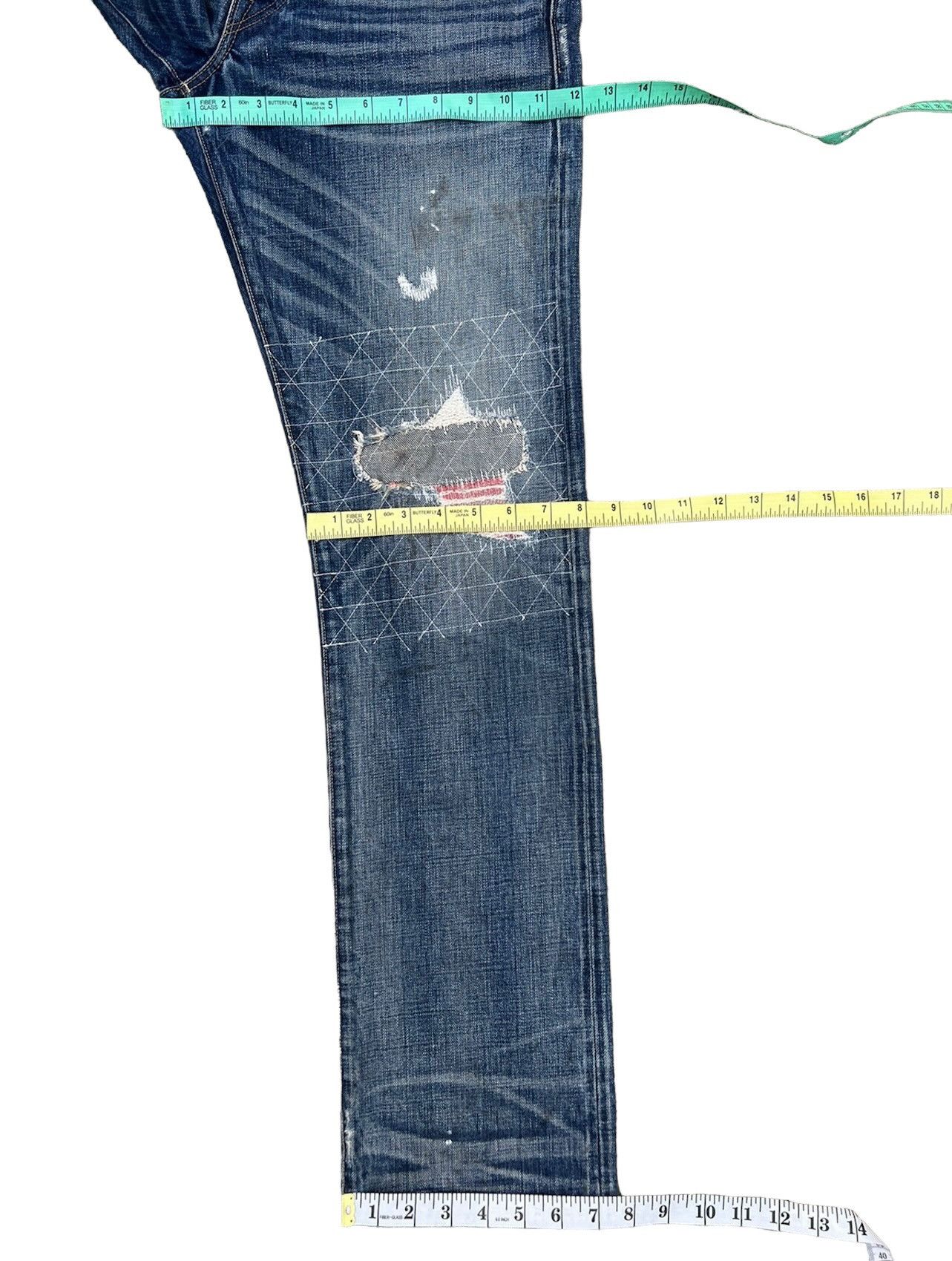 Hysteric Glamour Vintage Ron Herman RHD02 Bad Water Rips Denim Selvedge Jeans Size US 31 - 4 Thumbnail