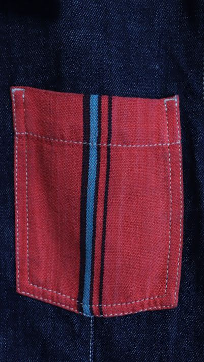 Wales Bonner o1rshd1 Cotonou Denim Shirt in Blue/Red Size US S / EU 44-46 / 1 - 11 Thumbnail