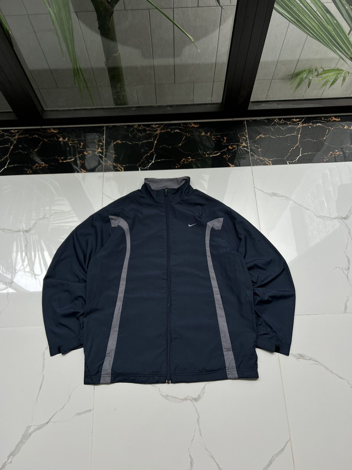 Nike × Vintage 90’s NIKE RETRO SWOOSH LOGO Y2K TRACK JACKET GORPCORE Size US L / EU 52-54 / 3 - 1 Thumbnail