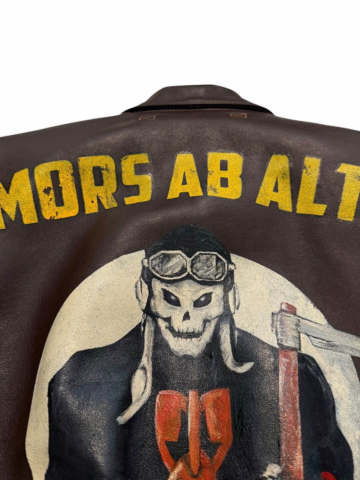 Other LOST WORLDS Painted Dubow A-2 Horse Leather Flight Jacket Size US L / EU 52-54 / 3 - 5 Thumbnail