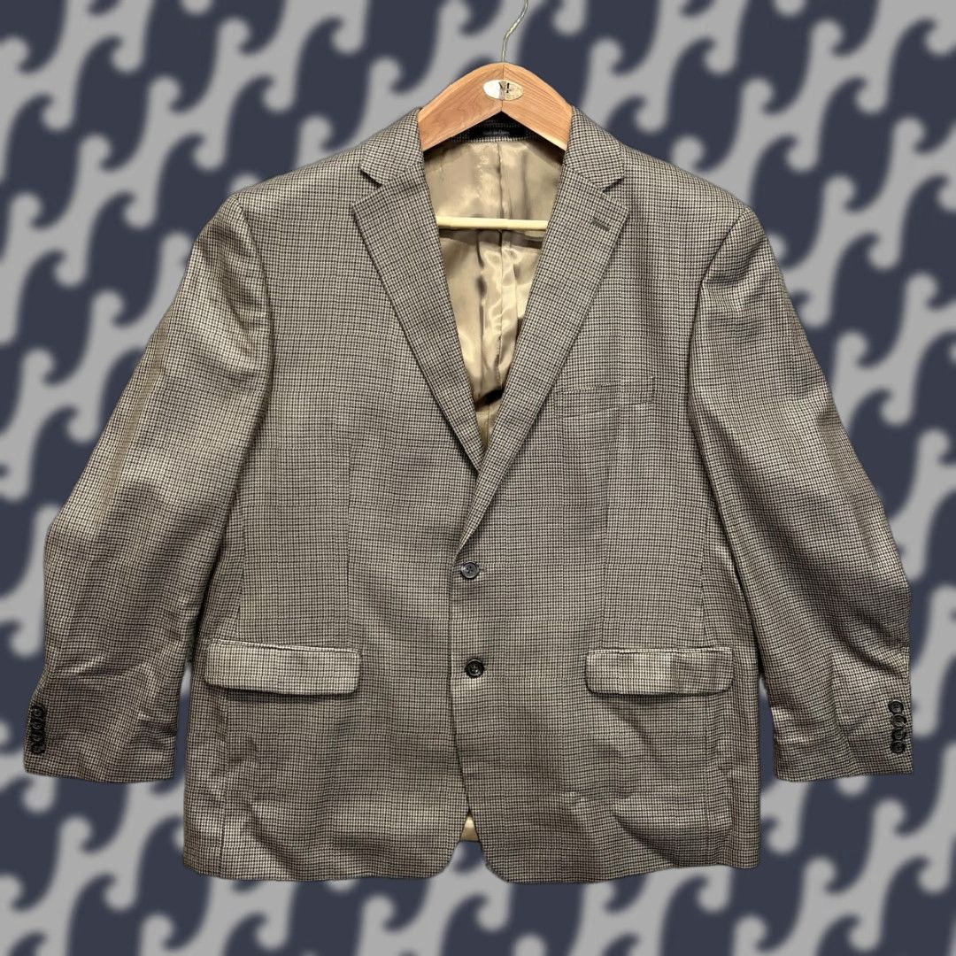 Ralph Lauren VINTAGE? No. Lauren Ralph Lauren Blazer Mens 48R Brown Silk Wool Check Tweed Sport Coat Shirt Jacket? Size 48R - 1 Thumbnail