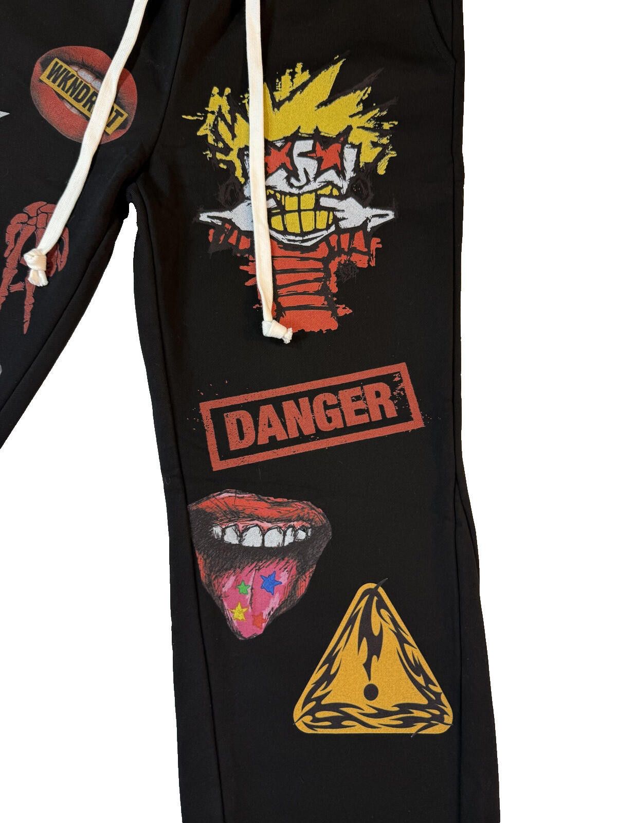 Other WKND RIOT Sweatpants Med Lifestyle Stacked Skull Streetwear Size US 32 / EU 48 - 3 Thumbnail
