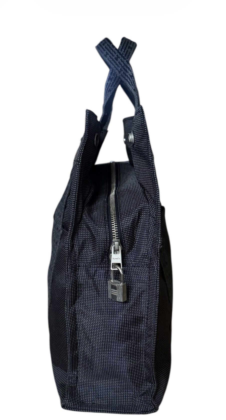 Hermes Hermes Herline Totes Bag Dark Gray Nylon Canvas Size ONE SIZE - 4 Thumbnail