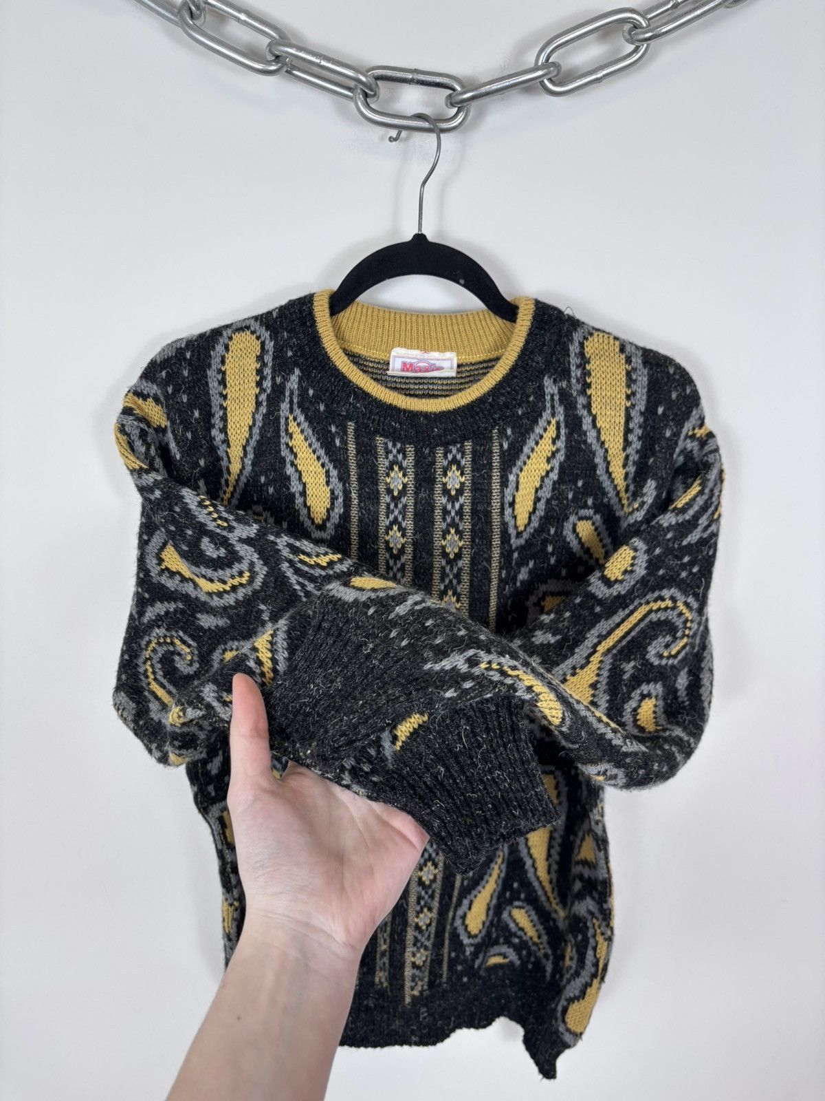 Other Vintage Maxis Paisley Abstract Pattern Wool Knit Sweater Size US M / EU 48-50 / 2 - 5 Thumbnail