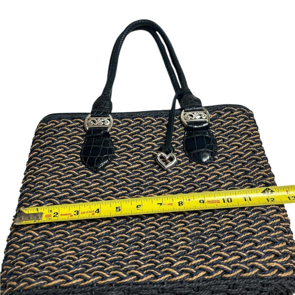 Brighton Brighton l NWOT Eva Straw Shoulder Navy Tan Bag Size ONE SIZE - 4 Thumbnail