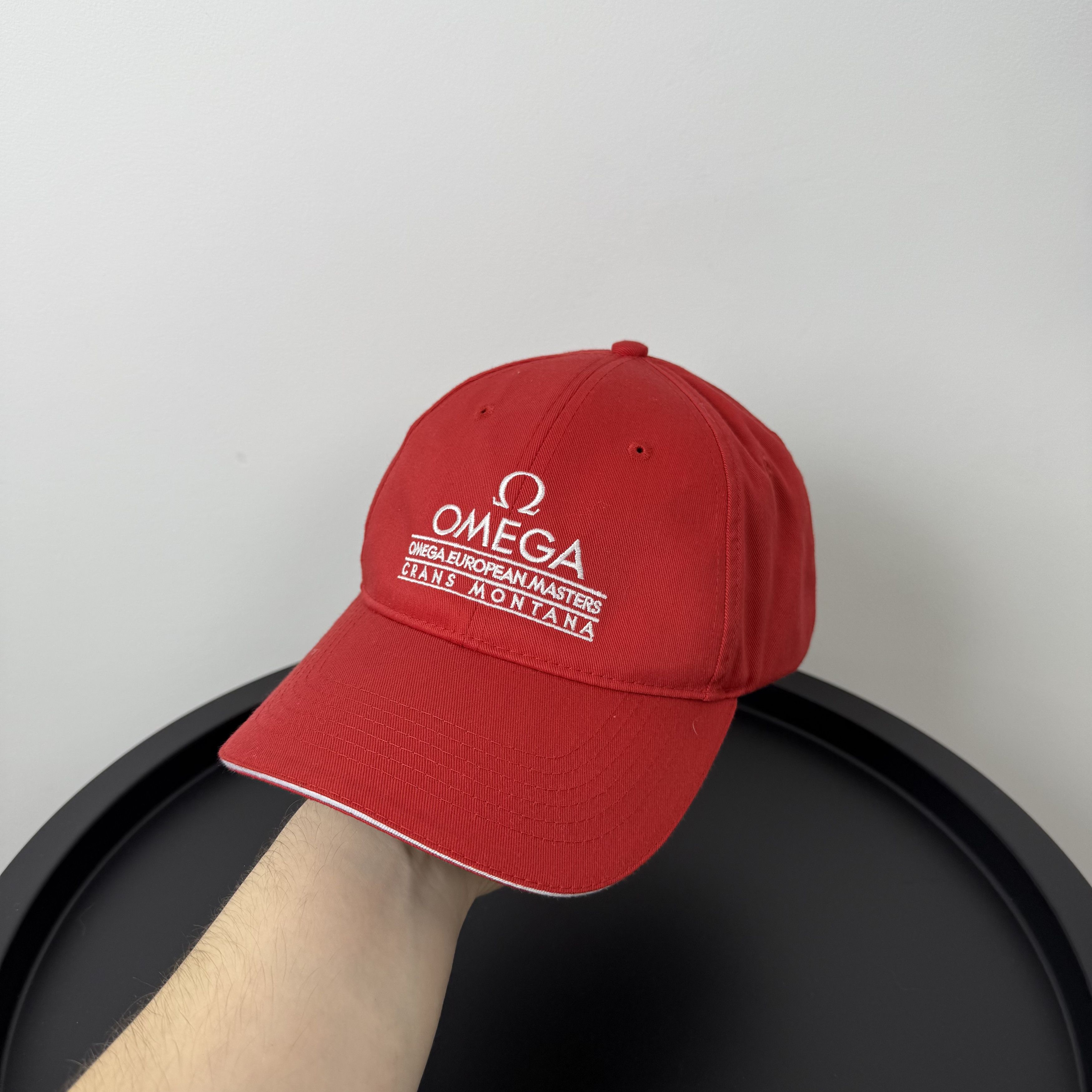 Omega Vintage Omega 90s Watches Logo Red Baseball Cap Hat Size ONE SIZE - 8 Thumbnail