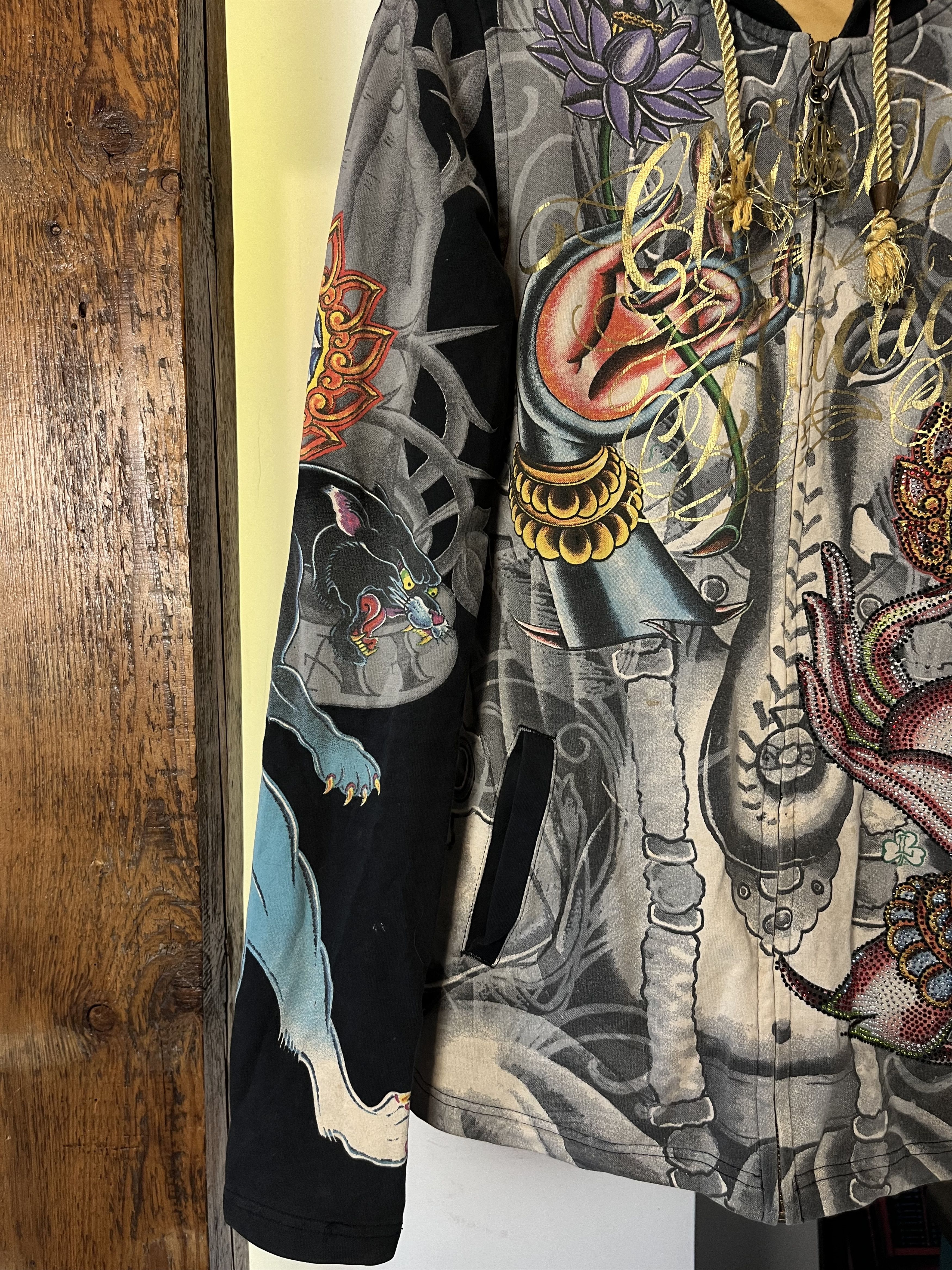 Christian Audigier × Ed Hardy × Vintage Ed Hardy By Christian Audigier Hindu Ganesha Buddhism Hoodie Size S / US 4 / IT 40 - 6 Thumbnail